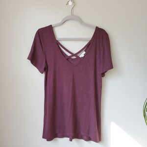 Socialite T-shirt cross front small